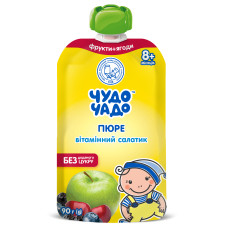 Пюре Чудо-Чадо Вітамінний салатик, з 8 міс., 90 г Пюре Чудо-Чадо Вітамінний салатик, з 8 міс., 90 г