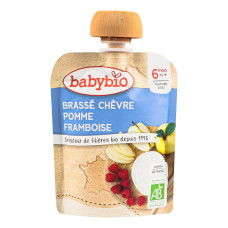 Органічний молочне пюре Babybio з козячого молока, з яблуком та малиною, з 6 міс., 85 г Органічний молочне пюре Babybio з козячого молока, з яблуком та малиною, з 6 міс., 85 г