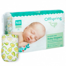 Підгузки Offspring Avocuddle, розмір NB, до 4 кг, 56 шт.