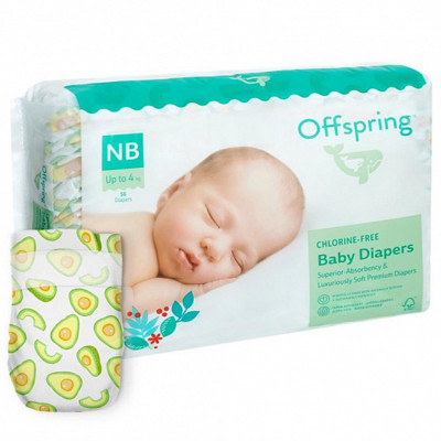 Підгузки Offspring Avocuddle, розмір NB, до 4 кг, 56 шт. Підгузки Offspring Avocuddle, розмір NB, до 4 кг, 56 шт.