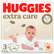 Підгузки Huggies Extra Care, розмір 3, 6-10 кг, 40 шт.