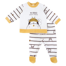 Костюм велюровий Bee: сорочка та повзунки