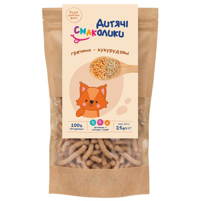 Палички неглазуровані Дитячі Смаколики Гречано-кукурудзяні з кіноа та солодкою стевією, з 36 міс., 25 г Палички неглазуровані Дитячі Смаколики Гречано-кукурудзяні з кіноа та солодкою стевією, з 36 міс., 25 г