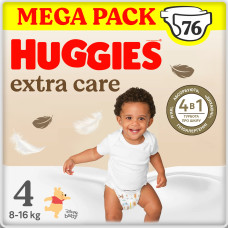Підгузки Huggies Extra Care, розмір 4, 8-16 кг, 76 шт.