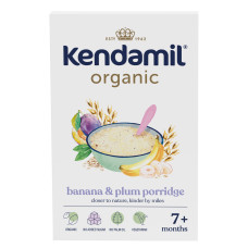 Органічна безмолочна каша Kendamil Organic з бананом та сливою, з 7 міс., 150 г