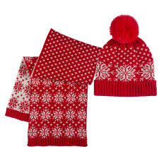 Комплект Red: шапка та шарф