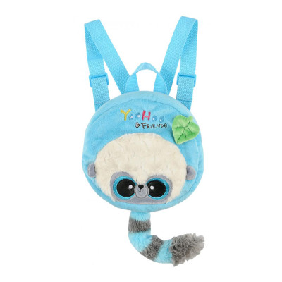 Рюкзак-м'яка іграшка Лемур Yoohoo & Friends блакитний 18 см (90773A)