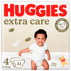 Підгузки Huggies Extra Care, розмір 4, 8-16 кг, 33 шт.