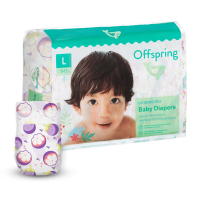 Підгузки Offspring Purple Mangosteen, розмір L, 9-13 кг, 36 шт.
