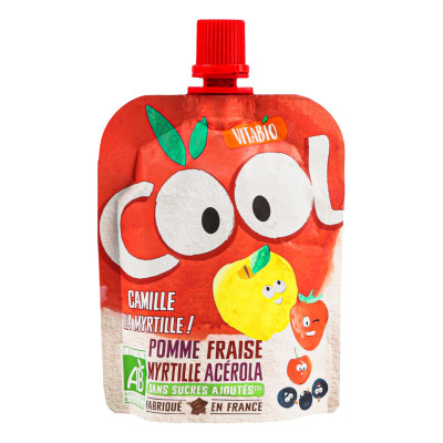 Органічний напій Vitabio Cool Fruits з яблуком, полуницею та чорницею, 90 г Органічний напій Vitabio Cool Fruits з яблуком, полуницею та чорницею, 90 г