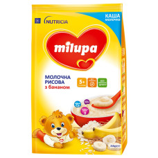 Молочна рисова каша Milupa з бананом, з 5 міс., 210 г Молочна рисова каша Milupa з бананом, з 5 міс., 210 г