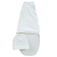 Комплект MagBaby Strip Milky: європелюшка на липучці та шапка Комплект MagBaby Strip Milky: європелюшка на липучці та шапка