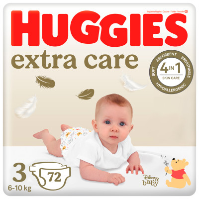Підгузки Huggies Extra Care, розмір 3, 6-10 кг, 72 шт. в Полтаве