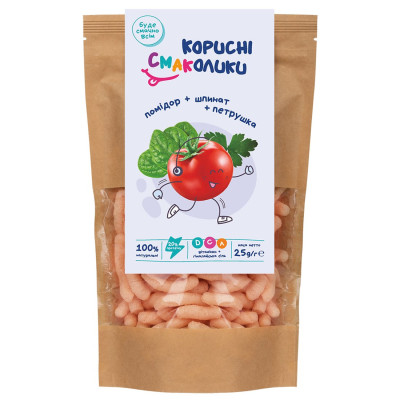 Палички неглазуровані Дитячі Смаколики Помідор, петрушка та шпінат, з 36 міс., 25 г в Тернополе