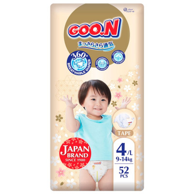 Підгузки Goo.N Premium Soft, розмір 4/L, 9-14 кг, 52 шт. в Полтаве