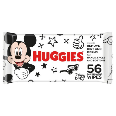 Серветки вологі Huggies Mickey Mouse, 56 шт. Серветки вологі Huggies Mickey Mouse, 56 шт.