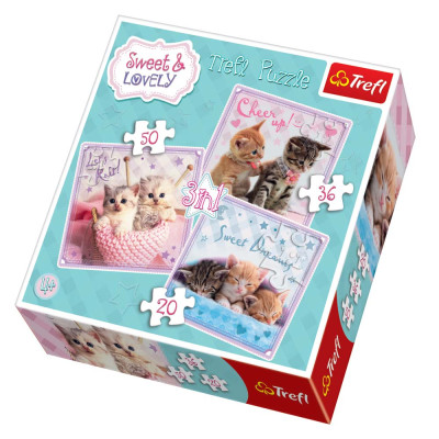 Пазли Trefl Котики 3 в 1  (34809)