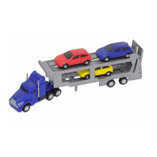 Автомодель Dickie Toys Автотранспортер з трьома машинками синій (3746000-3)