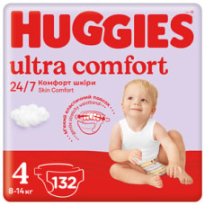 Підгузки Huggies Ultra Comfort, розмір 4, 8-14 кг, 132 шт