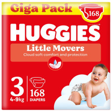 Підгузки Huggies Little Movers, розмір 3, 4-9 кг, 168 шт.