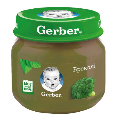 Овочеве пюре Gerber Броколі, 6 міс., 80 г Овочеве пюре Gerber Броколі, 6 міс., 80 г