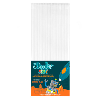 Набір стрижнів для 3D-ручки 3Doodler Start Білий (3DS-ECO01-WHITE-24) Набір стрижнів для 3D-ручки 3Doodler Start Білий (3DS-ECO01-WHITE-24)