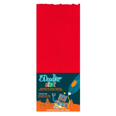 Набір стрижнів для 3D-ручки 3Doodler Start Червоний (3DS-ECO03-RED-24) Набір стрижнів для 3D-ручки 3Doodler Start Червоний (3DS-ECO03-RED-24)