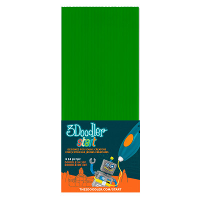 Набір стрижнів для 3D-ручки 3Doodler Start Зелений (3DS-ECO07-GREEN-24) Набір стрижнів для 3D-ручки 3Doodler Start Зелений (3DS-ECO07-GREEN-24)