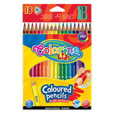 Олівці кольорові трикутні Colorino 18 кольорів (57431PTR)
