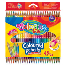 Олівці кольорові трикутні Colorino двосторонні 24 шт і 48 кольору (51705PTR)