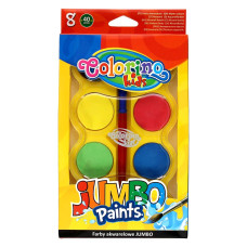 Фарби акварельні Colorino Jumbo 8 кольорів і пензлик (32612PTR)