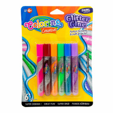 Клей з блискітками Colorino металік Swirl 10.5 мл 6 шт (68857PTR)