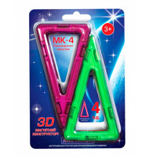 Магнітний конструктор МАГНІКОН Рівнобедрений трикутник 4 шт (MK-4-РТ)