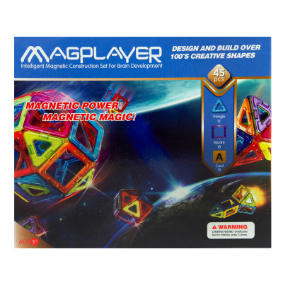 Конструктор Magplayer Магнітний набір 45 елементів (MPA-45)