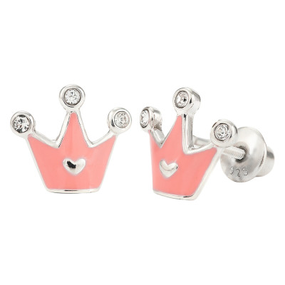 Сережки UMa&UMi Корона із серцем срібло (9626095913585) в Полтаве