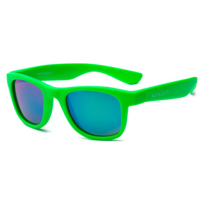 Сонцезахисні окуляри Koolsun Wave неоново-зелені до 10 років (KS-WANG003)
