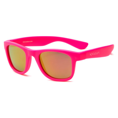 Сонцезахисні окуляри Koolsun Wave неоново-рожеві до 10 років (KS-WANP003)