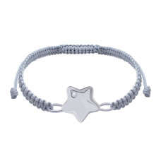 Браслет плетений UMa&UMi Зірка велика Swarovski сріблястий (5258220852304)