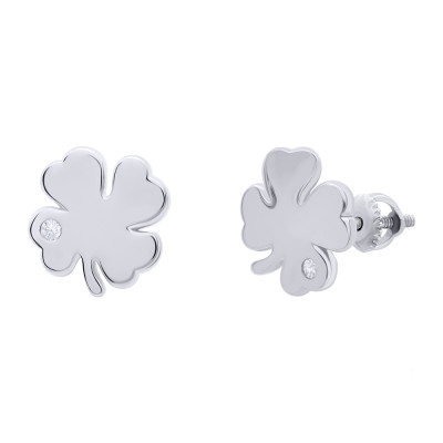 Сережки UMa&UMi Чотирилисник великий Swarovski (5785994998674) в Полтаве