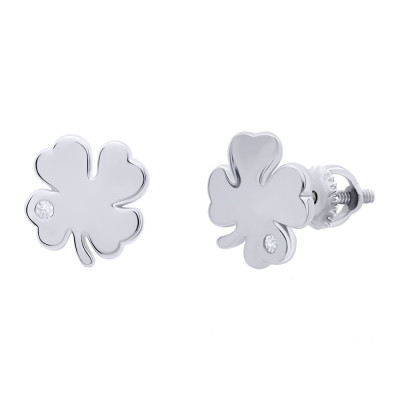 Сережки UMa&UMi Чотирилисник Swarovski (8517594350531) в Полтаве