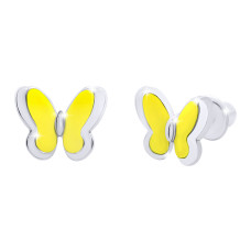Сережки UMa&UMi Метелик жовті (3909431166255)
