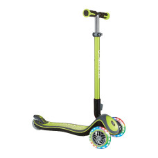 Самокат Globber Elite deluxe зелений з підсвіченням (444-406)
