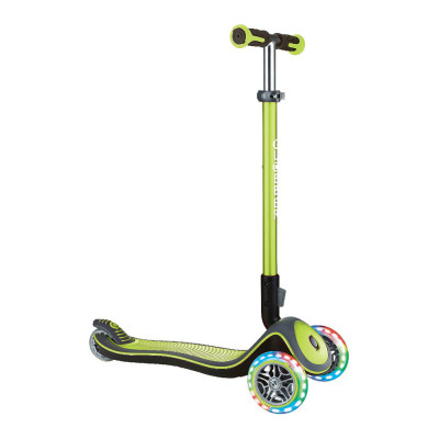 Самокат Globber Elite deluxe зелений з підсвіченням (444-406)