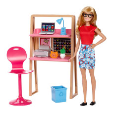 Набір меблів Barbie Офіс з лялькою (DVX51/DVX52)