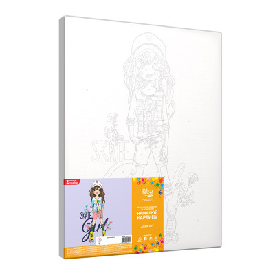 Набір для акрилового розпису за номерами Rosa start Skate Girl (N00013263) Набір для акрилового розпису за номерами Rosa start Skate Girl (N00013263)