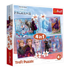 Пазли Trefl Frozen 2 Подорож у невідоме 4 в 1 (34323)