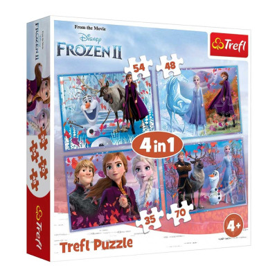 Пазли Trefl Frozen 2 Подорож у невідоме 4 в 1 (34323)
