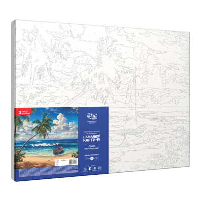 Набір для малювання Rosa Човен на узбережжі живопис за номерами (N00013239) в Виннице