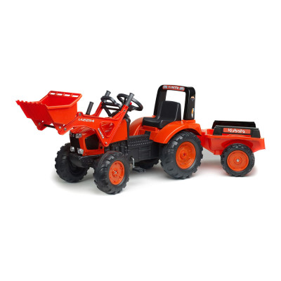 Веломобіль Falk Трактор Kubota із причепом і ковшем червоний (2060AM) в Виннице