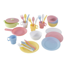 Набір дитячого посуду KidKraft Пастель 27 предметів (63027)